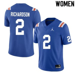 Women's Florida Gators #2 Anthony Richardson NCAA Nike Blue Throwback Authentic Stitched College Football Jersey QZL8262AK